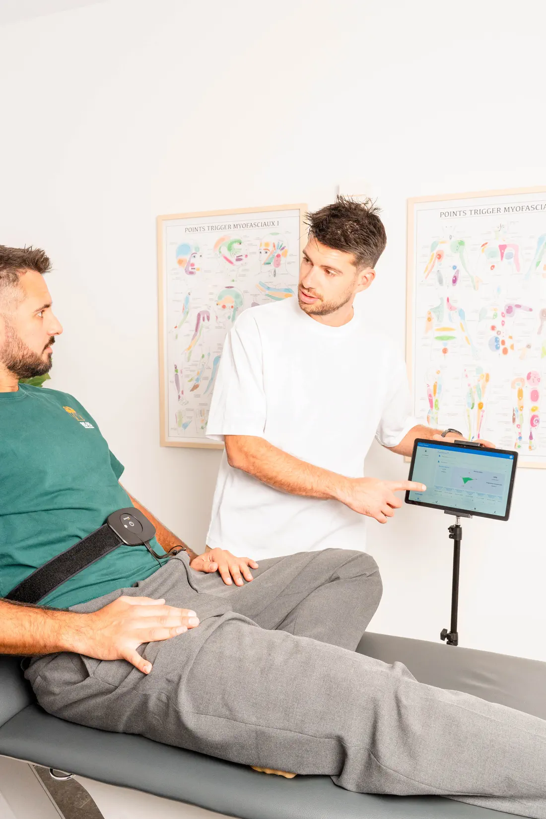 Biofeedback pour la rééducation de la sangle abdominale